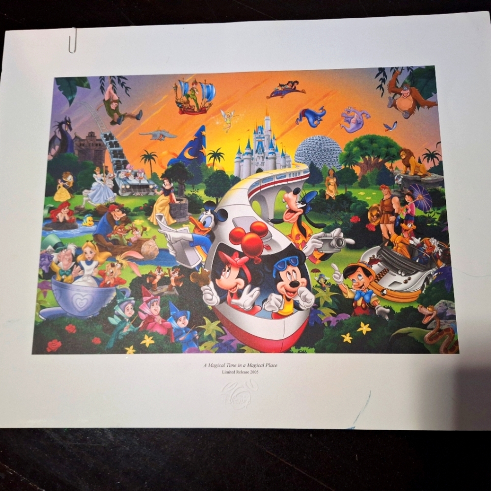 2005 Limited Release commemorative Disney Lithograph various characters